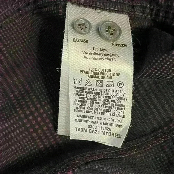 Ted Baker Long Sleeve Button Down Shirt Mens size 4 US Large - Picture 7 of 7